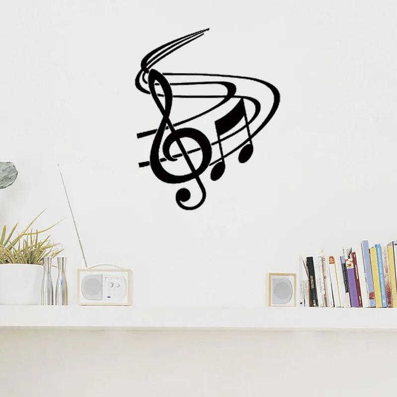 음악 노트 멜로디 벽 스티커 홈 장식 음악 룸 비닐 아트 벽화 침실 장식 보육 벽 전사 무늬 바탕 화면 포스터